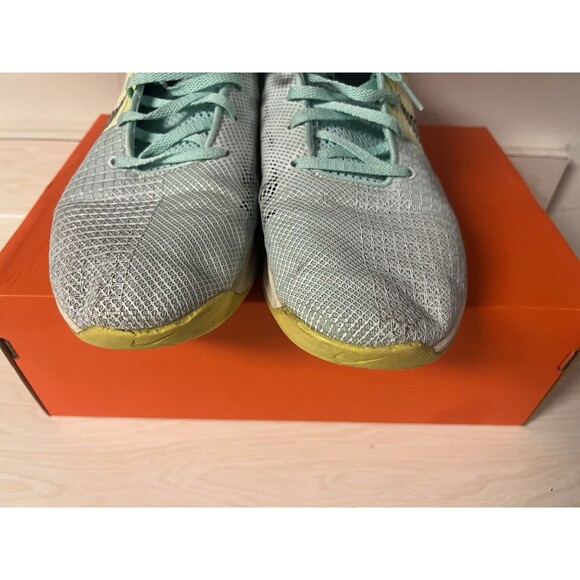 Nike Metcon 7 DO9328-300 Size 12‎ Training Shoes Teal/Yellow – Heavy Wear - Picture 4 of 7